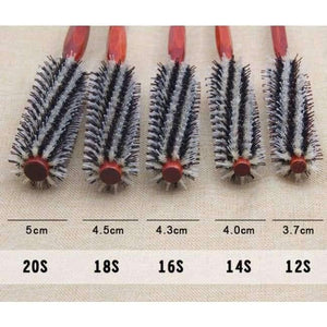 Planet Gates Natural Bristle Anti-static Curly Wood Handle Hair Care Styling Comb Brush Hairdressing Tool For Salon/Home