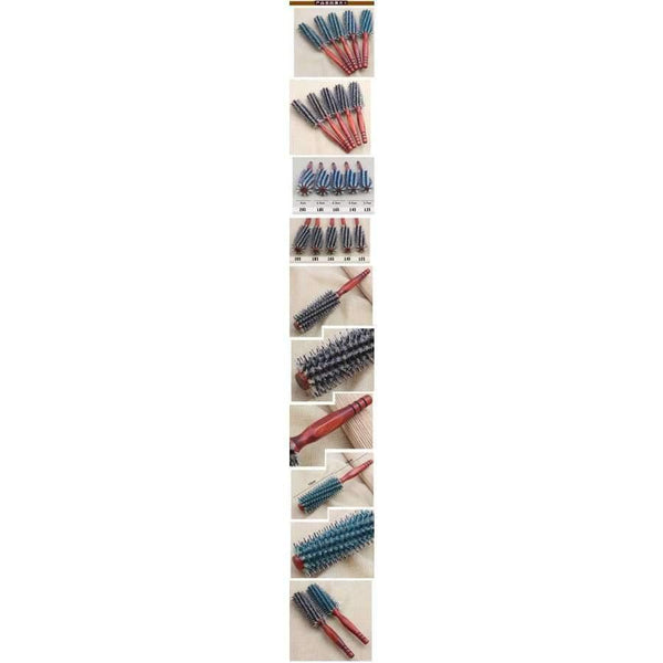 Planet Gates Natural Bristle Anti-static Curly Wood Handle Hair Care Styling Comb Brush Hairdressing Tool For Salon/Home