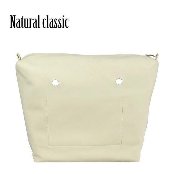 Planet Gates natural classic PU Nubuck Frosted Leather Waterproof Inner Lining Zipper Pocket for Obag Classic Mini  Lining Insert for O BAG
