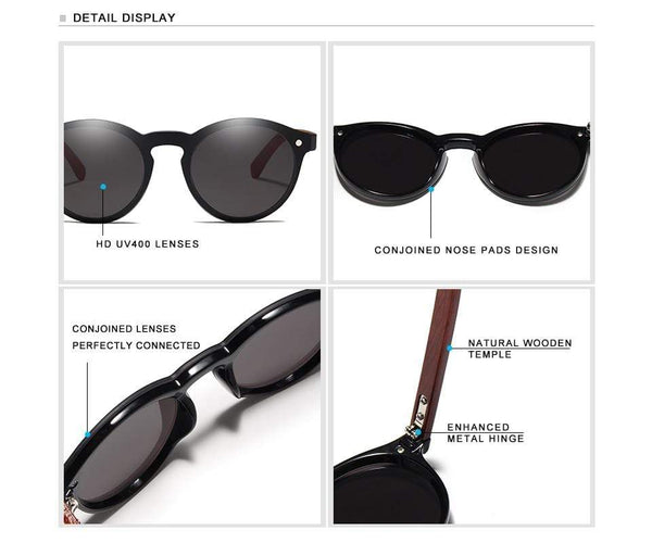 Planet Gates Natural Handmade Wood Sunglasses UV400 Men Sun Glasses Women Brand Design Original Rosewood Eyewear Oculo