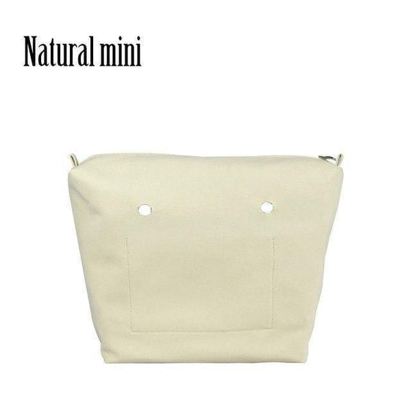 Planet Gates natural mini PU Nubuck Frosted Leather Waterproof Inner Lining Zipper Pocket for Obag Classic Mini  Lining Insert for O BAG