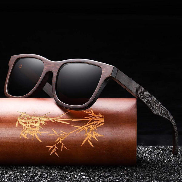 Planet Gates Natural Polarized Wooden Sunglasses Men Bamboo Sun glasses Women Brand Designer Original Wood Glasses Oculos de sol
