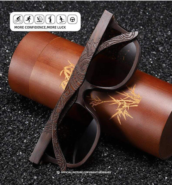 Planet Gates Natural Polarized Wooden Sunglasses Men Bamboo Sun glasses Women Brand Designer Original Wood Glasses Oculos de sol