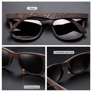 Planet Gates Natural Polarized Wooden Sunglasses Men Bamboo Sun glasses Women Brand Designer Original Wood Glasses Oculos de sol