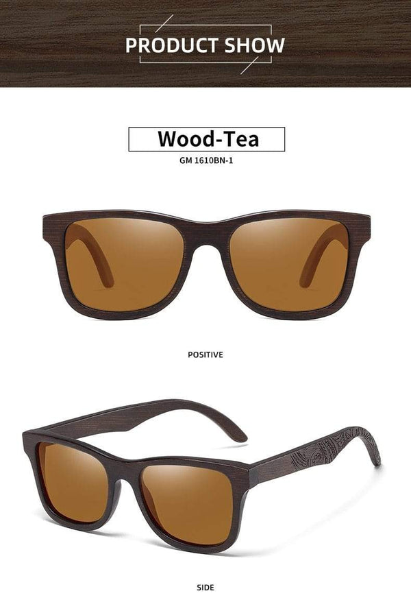 Planet Gates Natural Polarized Wooden Sunglasses Men Bamboo Sun glasses Women Brand Designer Original Wood Glasses Oculos de sol