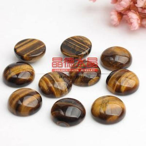 Planet Gates natural stone 1 / 6mm 10pcs Natural Stone Cabochon Beads 6mm 8mm 10mm 12mm Flat Back Rose Quartzs Agates Tiger Eyes Beads for Jewelry Making Findings
