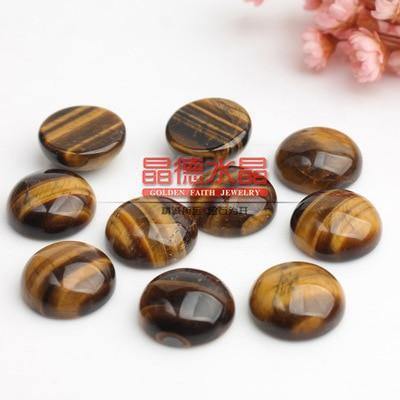 Planet Gates natural stone 1 / 6mm 10pcs Natural Stone Cabochon Beads 6mm 8mm 10mm 12mm Flat Back Rose Quartzs Agates Tiger Eyes Beads for Jewelry Making Findings