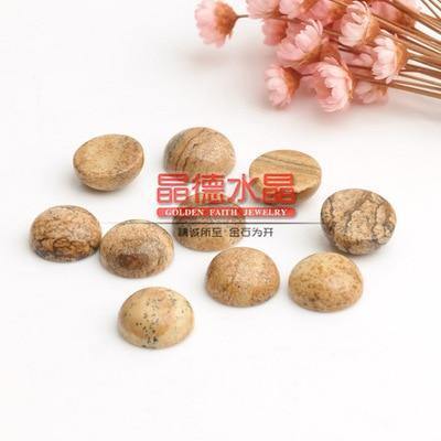 Planet Gates natural stone 10 / 6mm 10pcs Natural Stone Cabochon Beads 6mm 8mm 10mm 12mm Flat Back Rose Quartzs Agates Tiger Eyes Beads for Jewelry Making Findings