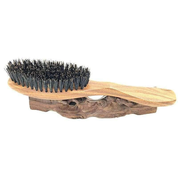 Planet Gates Natural Wild Boar Bristles Hair Brush Green Sandalwood Handle Brosse Cheveux Sanglier Pinceis Hair Care  Styling Tools L-938