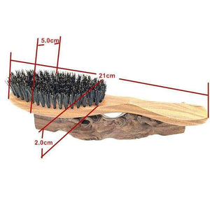 Planet Gates Natural Wild Boar Bristles Hair Brush Green Sandalwood Handle Brosse Cheveux Sanglier Pinceis Hair Care  Styling Tools L-938