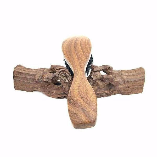 Planet Gates Natural Wild Boar Bristles Hair Brush Green Sandalwood Handle Brosse Cheveux Sanglier Pinceis Hair Care  Styling Tools L-938