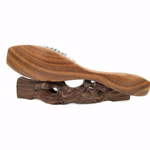 Planet Gates Natural Wild Boar Bristles Hair Brush Green Sandalwood Handle Brosse Cheveux Sanglier Pinceis Hair Care  Styling Tools L-938