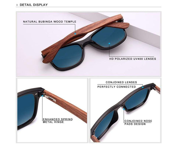 Planet Gates Natural Wooden Sunglasses Men Polarized Fashion Sun Glasses Original Wood Oculos De Sol Masculino
