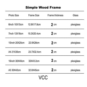 Planet Gates Nature Solid Simple Wooden Picture Frame A4 A3 Black White Coffee Wood Color Photo Frame for Wall Poster Frame Certificate Frame