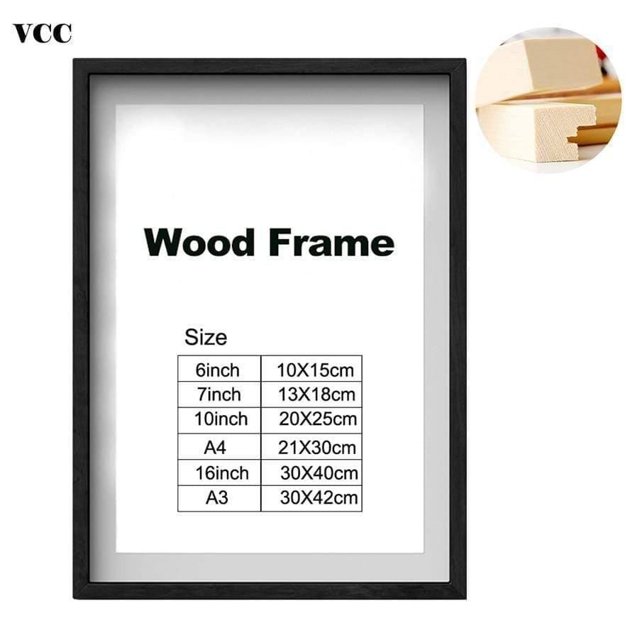Planet Gates Nature Solid Simple Wooden Picture Frame A4 A3 Black White Coffee Wood Color Photo Frame for Wall Poster Frame Certificate Frame
