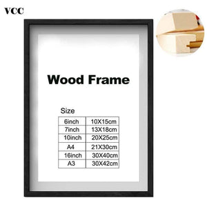 Planet Gates Nature Solid Simple Wooden Picture Frame A4 A3 Black White Coffee Wood Color Photo Frame for Wall Poster Frame Certificate Frame