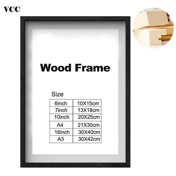 Planet Gates Nature Solid Simple Wooden Picture Frame A4 A3 Black White Coffee Wood Color Photo Frame for Wall Poster Frame Certificate Frame