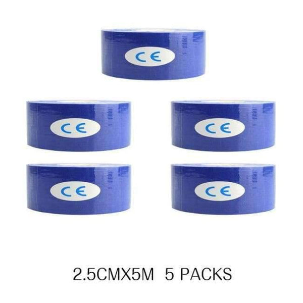 Planet Gates Navy 5 Pcs/lot Sport Safety Kinesiology Tape Roll Kinesio Muscle Adhesive Bandage Protective Gear Knee Elbow Brace Suppor 2.5cm*5m