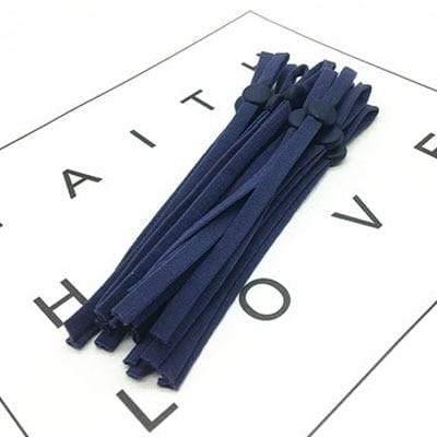 Planet Gates navy / 5mm / 20pcs 100Pcs Mask Sewing Elastic Band Cord With Adjustable Buckle Stretchy Mask Earloop Lanyard Earmuff Rope DIY Making Supplies