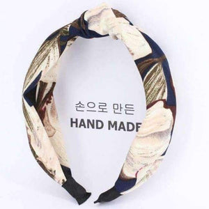 Planet Gates navy blue 1 COKK Sweet Rose Flower Headband Hair Accessories For Women Wide Hairband Turban Hair Bow Headwear Elastic High Quality Summer