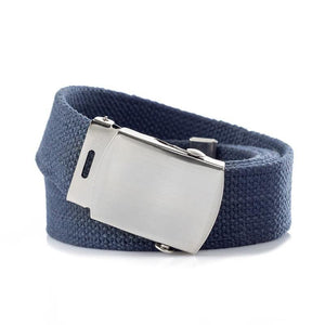 Japan High Quality Canvas Belt Men And Women Jeans Belt Top Casual Luxury Strap 3 Colors 130cm Long Metal Buckle Belts