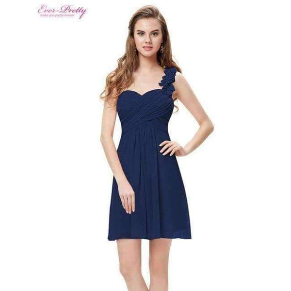 Planet Gates Navy Blue / 12 Cocktail Dresses Pink Chiffon Short Dresses Elegant Ever Pretty EP03535 A Line 2018 Special Occasion Party Dresses