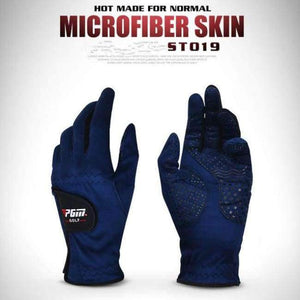 Planet Gates Navy Blue / 17 Women Golf Gloves For Left Hand Granules Microfiber Cloth Sport Grip Mittens Anti-Skid Particles Breathable Gloves D0018