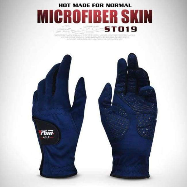 Planet Gates Navy Blue / 17 Women Golf Gloves For Left Hand Granules Microfiber Cloth Sport Grip Mittens Anti-Skid Particles Breathable Gloves D0018