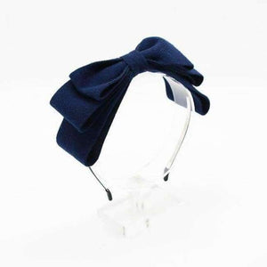 Planet Gates navy blue 2018 New winter velvett 3 layor bow elegant headband fashion children hairband hair accessories OEM