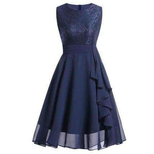 Planet Gates navy blue / 4 Chiffon and Lace navy blue Short Bridesmaid Dresses Weddiong Party Dress 2018 Prom Gown Women Fashion Wholesale Clothing