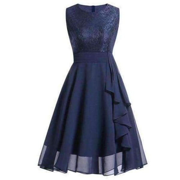 Planet Gates navy blue / 4 Chiffon and Lace navy blue Short Bridesmaid Dresses Weddiong Party Dress 2018 Prom Gown Women Fashion Wholesale Clothing