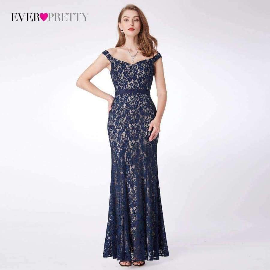 Planet Gates Navy Blue / 4 / China Evening Dresses Long Ever Pretty EP07278 Women's 2018 Navy Blue Long Elegant Sleeveless Vintage  Formal Dresses vestidos
