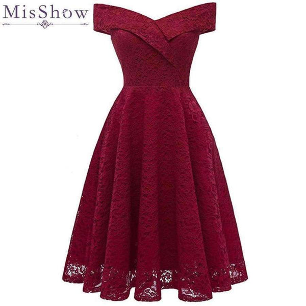 Planet Gates Navy Blue / 4 Elegant formal party dress A-Line V-Neckline lace Women 2018 Short Vestidos Sexy Women Homecoming Dresses