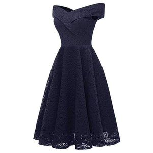 Planet Gates Navy Blue / 4 Elegant formal party dress A-Line V-Neckline lace Women 2018 Short Vestidos Sexy Women Homecoming Dresses
