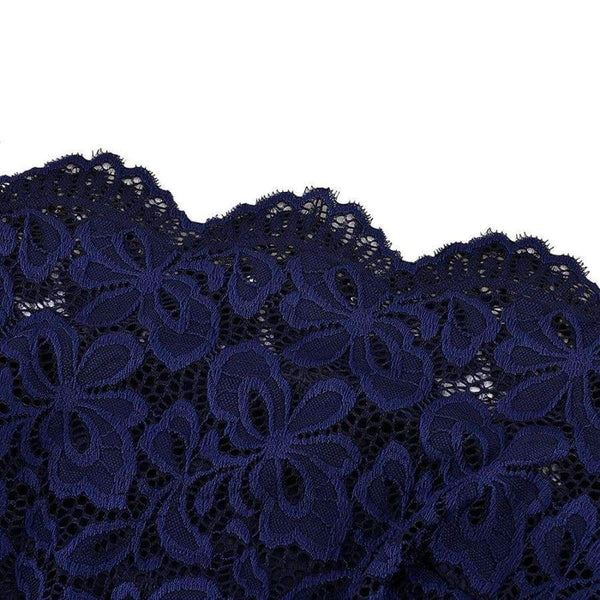 Planet Gates Navy Blue / 4 Navy Blue Cocktail Dresses Elegant Short Little Black Dress Lace Off shoulder Formal Dresses Short Sleeve Satin Prom Gown