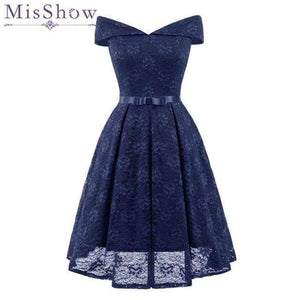 Planet Gates Navy Blue / 4 Party Dress 2018 Women Elegant A-Line Short Cocktail Dresses Keen Length Burgundy Lady Off the Shoulder Prom Dress