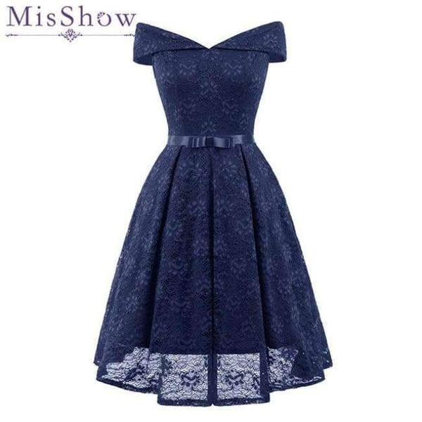 Planet Gates Navy Blue / 4 Party Dress 2018 Women Elegant A-Line Short Cocktail Dresses Keen Length Burgundy Lady Off the Shoulder Prom Dress