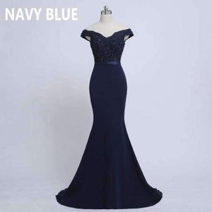Planet Gates Navy Blue / 6 Robe De Soiree Mermaid Burgundry Long Evening Dress Party Elegant Vestido De Festa Long Prom Gown 2017 With Belt