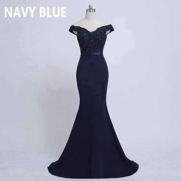 Planet Gates Navy Blue / 6 Robe De Soiree Mermaid Burgundry Long Evening Dress Party Elegant Vestido De Festa Long Prom Gown 2017 With Belt