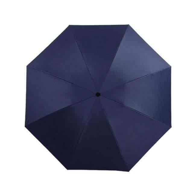 Planet Gates Navy Blue / China Black Coating Automatic Umbrella Reverse Fashion Color 3 Folding Sunny Inverted Umbrella Rain Women Men for Car