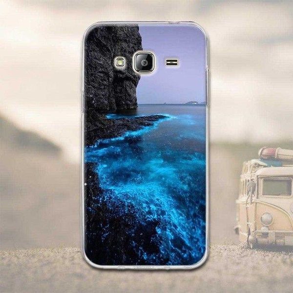 Planet Gates Navy Blue Cover For Samsung J3 2016 Case Pattern Silicon Case for Samsung Galaxy J3 2016 Case 3D Relief Soft TPU Cover For Samsung J3 2015