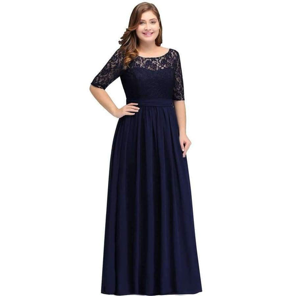 Planet Gates Navy Blue cps522 / 6 Bridesmaid Dresses Under 50$ Floor Length Lace Plus Size Bridesmaid Dress Vestido De Madrinha De Casamento Longo