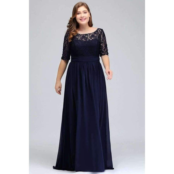 Planet Gates Navy Blue cps522 / 6 Bridesmaid Dresses Under 50$ Floor Length Lace Plus Size Bridesmaid Dress Vestido De Madrinha De Casamento Longo