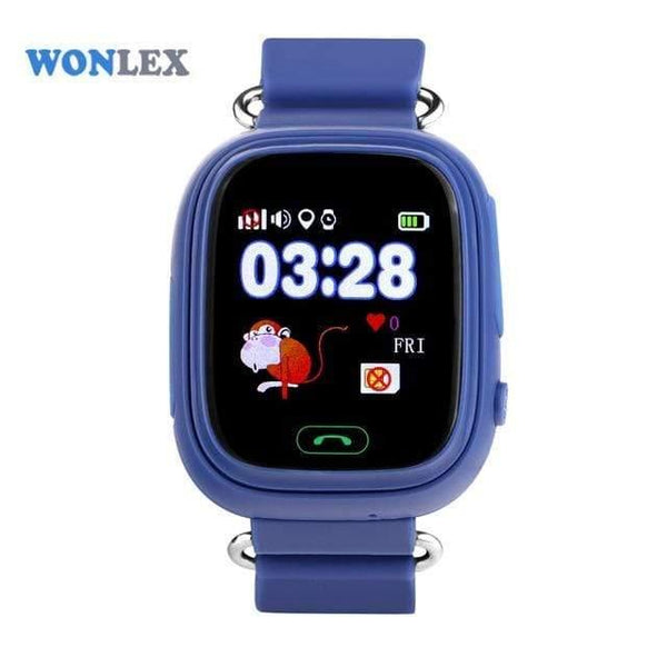 Planet Gates Navy Blue GW100 MTK2503 LBS/GPS/Beidou/WIFI Positioning Touch Screen Smart Phone Kids GPS Watch Children Tracker Anti-Lost Watch