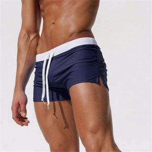 Planet Gates Navy Blue / L Swimwear Men Swimsuit Maillot De Bain Swim Suits Boxer Shorts Swim Trunks Swimming Surf Banadores Sunga zwembroek heren