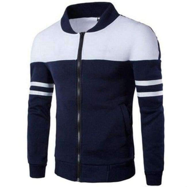 Planet Gates navy blue / M Spring Autumn Men Golf Jackets Coat Striped Patchwork Slim Fit Jacket For Men Male Man Sport Jacket Sportwear
