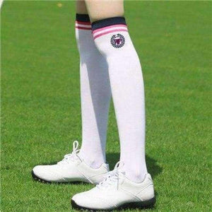 Planet Gates Navy Blue / One Size Golf Sports Knee High Socks Women'S Sweat Absorption Stockings Ladies Breathable Tennis Stockings Running Long Socks D0373