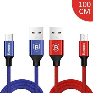 Planet Gates Navy Blue Red 2pcs/lot, Baseus Micro USB Cable 2A Fast Data Sync Charging Microusb Charger For Samsung Xiaomi HTC Android Mobile Phone Cables