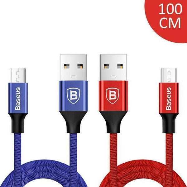 Planet Gates Navy Blue Red 2pcs/lot, Baseus Micro USB Cable 2A Fast Data Sync Charging Microusb Charger For Samsung Xiaomi HTC Android Mobile Phone Cables