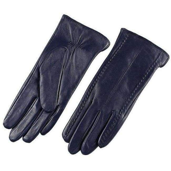 Planet Gates navy blue / S High Quality Elegant Women Genuine Lambskin Leather Gloves Autumn And Winter Thermal Hot Trendy Female Glove L085